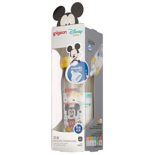 pigeon 贝亲 AA151 Disney系列 自然实感宽口径玻璃彩绘奶瓶 240ml  240ml 米奇 L奶嘴 