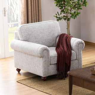 KUKA 顾家家居 YG.2030 简约美式现代沙发组合 米白色 双+1双+3双 