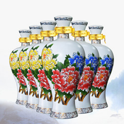 西凤 国花瓷10年 白45度 单瓶装白酒 500ml*6 口感凤香型（箱内有礼品袋3支）