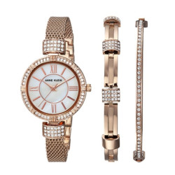 Anne Klein AK-2844RGST 女款时装表手镯套装   