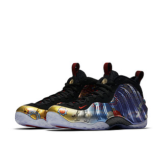 NIKE 耐克 AIR FOAMPOSITE ONE LNY 男子运动鞋 38.5 黑/哈瓦那红/黑/金属金黄 