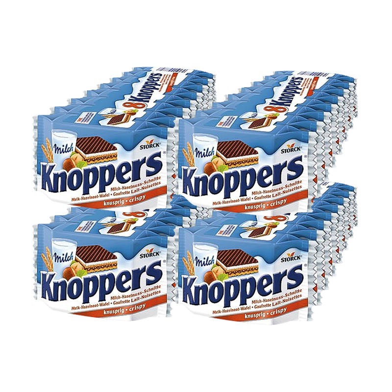 Knoppers 牛奶榛子巧克力威化饼 25g*8块*4盒