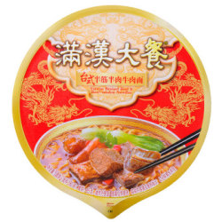 统一 满汉大餐 台式 半筋半肉牛肉面 180g *9件