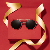 GUCCI 古驰 GG0061S-018 复古圆框墨镜 狗年限量款