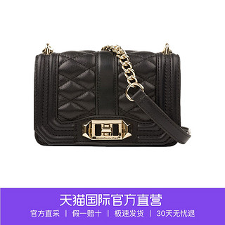  Rebecca Minkoff Mini Love 女士菱格斜挎包  黑色