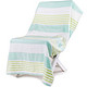 凑单品：SANLI 三利 纯棉纱布浴巾 70*140cm 森绿条纹