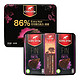 比利时进口 克特多金象（Cote d'Or） 真味86%可可黑巧克力礼盒装 糖果零食 年货礼盒 100g*4 *3件