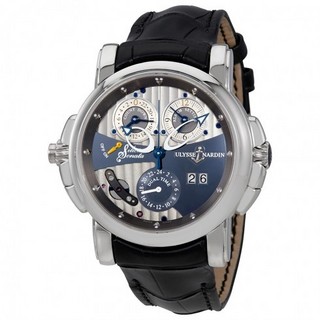 Ulysse Nardin 雅典 Sonata Silicium 670-85 自动男士GMT腕表 灰色表盘