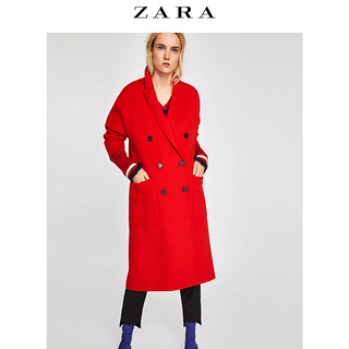 ZARA 新年系列 07522045600 双襟长款羊毛大衣