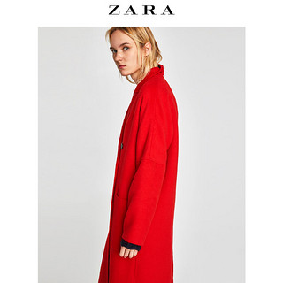 ZARA 新年系列 07522045600 双襟长款羊毛大衣