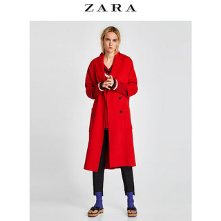 ZARA 新年系列 07522045600 双襟长款羊毛大衣 XS