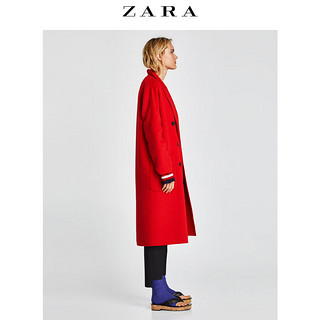ZARA 新年系列 07522045600 双襟长款羊毛大衣 S