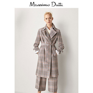 Massimo Dutti 06412520622 女士格纹大衣 