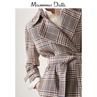 Massimo Dutti 06412520622 女士格纹大衣 