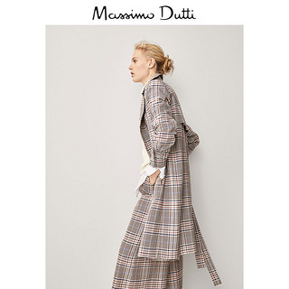 Massimo Dutti 06412520622 女士格纹大衣  34