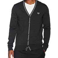 FRED PERRY 男士美利奴V领开衫