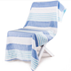 京东PLUS会员：SANLI 三利 纯棉纱布浴巾 70×140cm 青蓝条纹