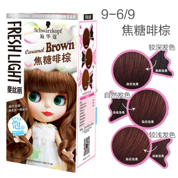 schwarzkopf 施华蔻 斐丝丽泡泡染发乳 焦糖啡棕 *2件