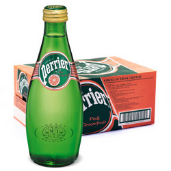 perrier 巴黎水 天然气泡矿泉水 西柚味  330ml*24瓶