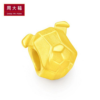 CHOW TAI FOOK 周大福 R20795 几何狗 足金转运珠吊坠