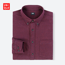 UNIQLO 优衣库 401834 男装 法兰绒格子衬衫(长袖)