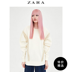 ZARA 新品 TRF 女装 绳结装饰卫衣运动衫 02878012710