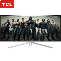 TCL T34M6CW 34英寸1800R曲面准4K超宽屏21:9 FreeSync技术 100Hz刷新率台式电脑电竞液晶显示器