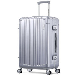 美旅铝框拉杆箱 潮男女旅行箱商务万向轮行李箱 29英寸TSA密码箱BB5哑光银色