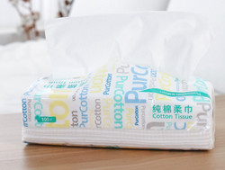 全棉时代 棉柔巾 一次性洗脸巾婴儿纯棉柔巾擦脸巾洁面巾 100抽*18包