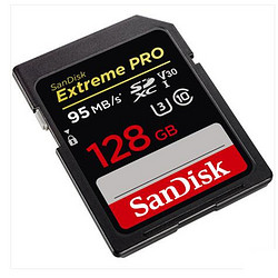 SanDisk 闪迪 128GB 读速95MB/s 写速90MB/s 至尊超极速SDXC UHS-I V30 U3 Class10 SD卡 128G