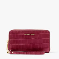 MICHAEL KORS 迈克·科尔斯 Jet Set Crocodile-Embossed 女士长款钱包