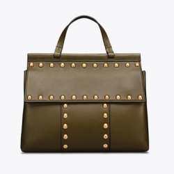 TORY BURCH 汤丽柏琦 T STUD SATCHEL 女士手提斜挎包