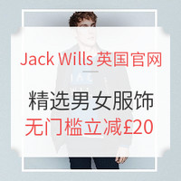 海淘活动:Jack Wills英国官网 精选男女外套、卫衣等服饰