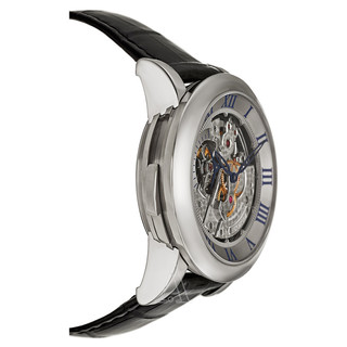CORUM 昆仑 TOURBILLON 系列 371-201-59-0F01-TR08 限量版18K白金陀飞轮男表 42mm 银色 黑色 鳄鱼皮