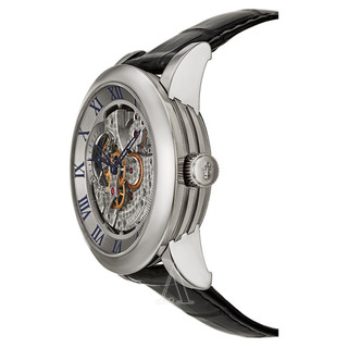CORUM 昆仑 TOURBILLON 系列 371-201-59-0F01-TR08 限量版18K白金陀飞轮男表 42mm 银色 黑色 鳄鱼皮