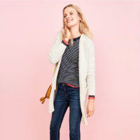 7日0点:OLD NAVY 000774213 无扣开襟长款开衫 *2件