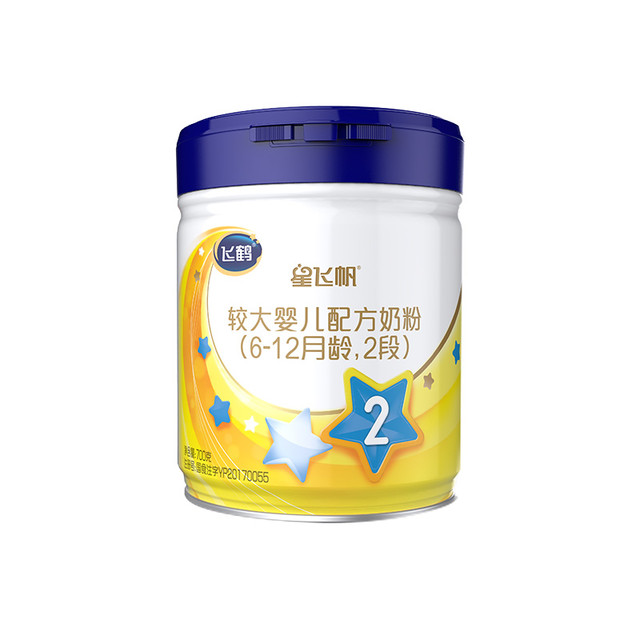 飞鹤 【新一代专利OPO】飞鹤星飞帆婴幼儿配方奶粉2段6-12月龄700g*6罐