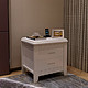 一米色彩 实木床头柜 简约现代白色床边柜角柜 简约卧室储物柜 白色