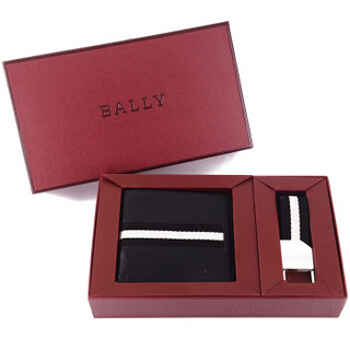  BALLY 巴利 GIFTBOX.TT/1 6208166 黑白条纹短款钱包