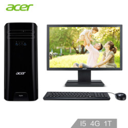 宏碁(Acer)TC780-N90 台式电脑整机(i5-7400 4G 1T GT720 2G独显 win10 键鼠)19.5英寸