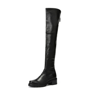 STUART WEITZMAN VANLAND NERO PLONGE STRETCH 女士过膝长靴