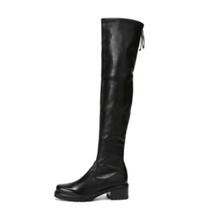 STUART WEITZMAN VANLAND NERO PLONGE STRETCH 女士过膝长靴