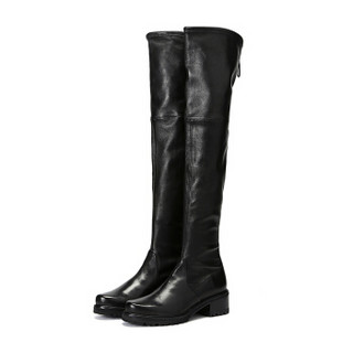 STUART WEITZMAN VANLAND NERO PLONGE STRETCH 女士过膝长靴  39码