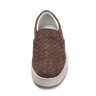 BOTTEGA VENETA 370760 VFFB4 5719 女士羊皮编织休闲鞋  驼色 8.5/38.5 