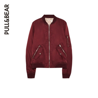 PULL&BEAR 09715338 女士基本款飞行员夹克
