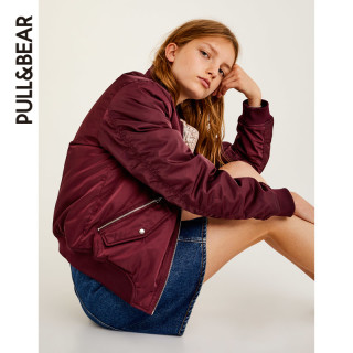 PULL&BEAR 09715338 女士基本款飞行员夹克