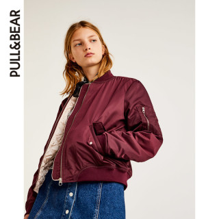 PULL&BEAR 09715338 女士基本款飞行员夹克