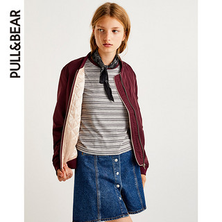 PULL&BEAR 09715338 女士基本款飞行员夹克  S