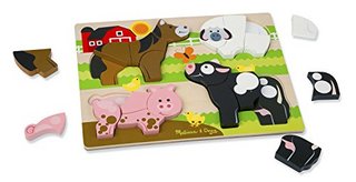 Melissa & Doug 农场动物木制拼图（20 PCS )