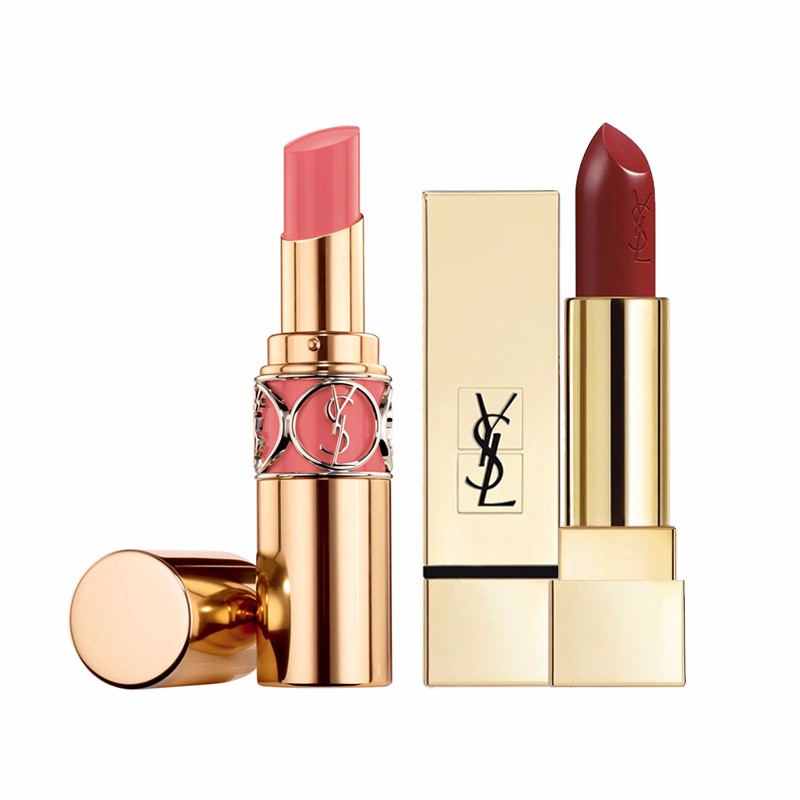 YSL\/圣罗兰 口红套装 圆管13号色+方管14号色